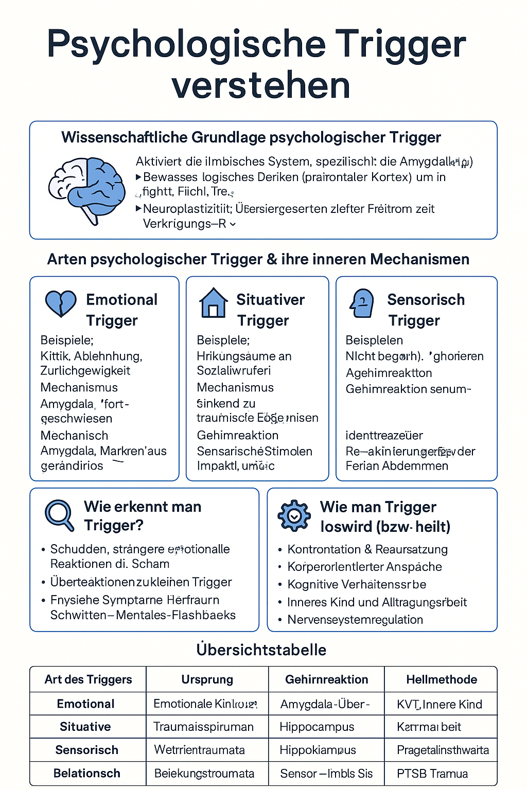 Psychologische Trigger: Wissenschaft, Typen, Erkennung & Heilung