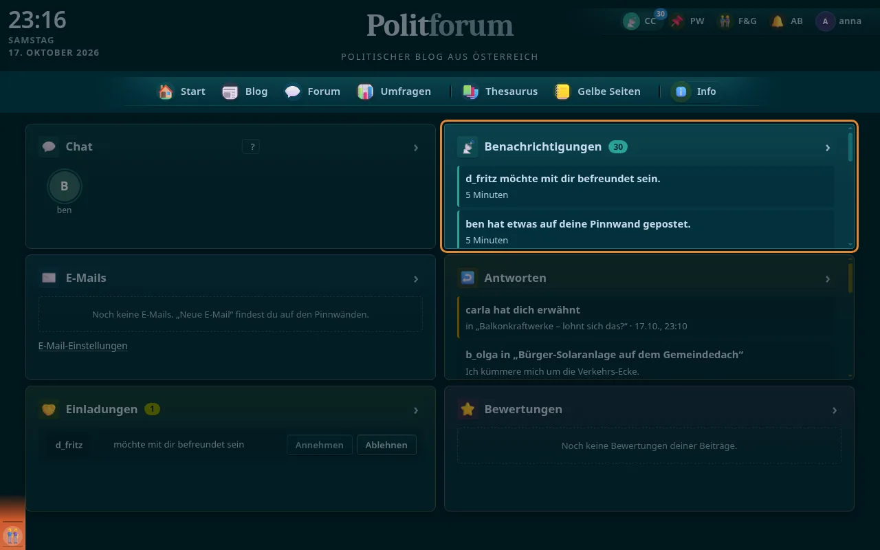 So sieht es aus: Widget Benachrichtigungen
