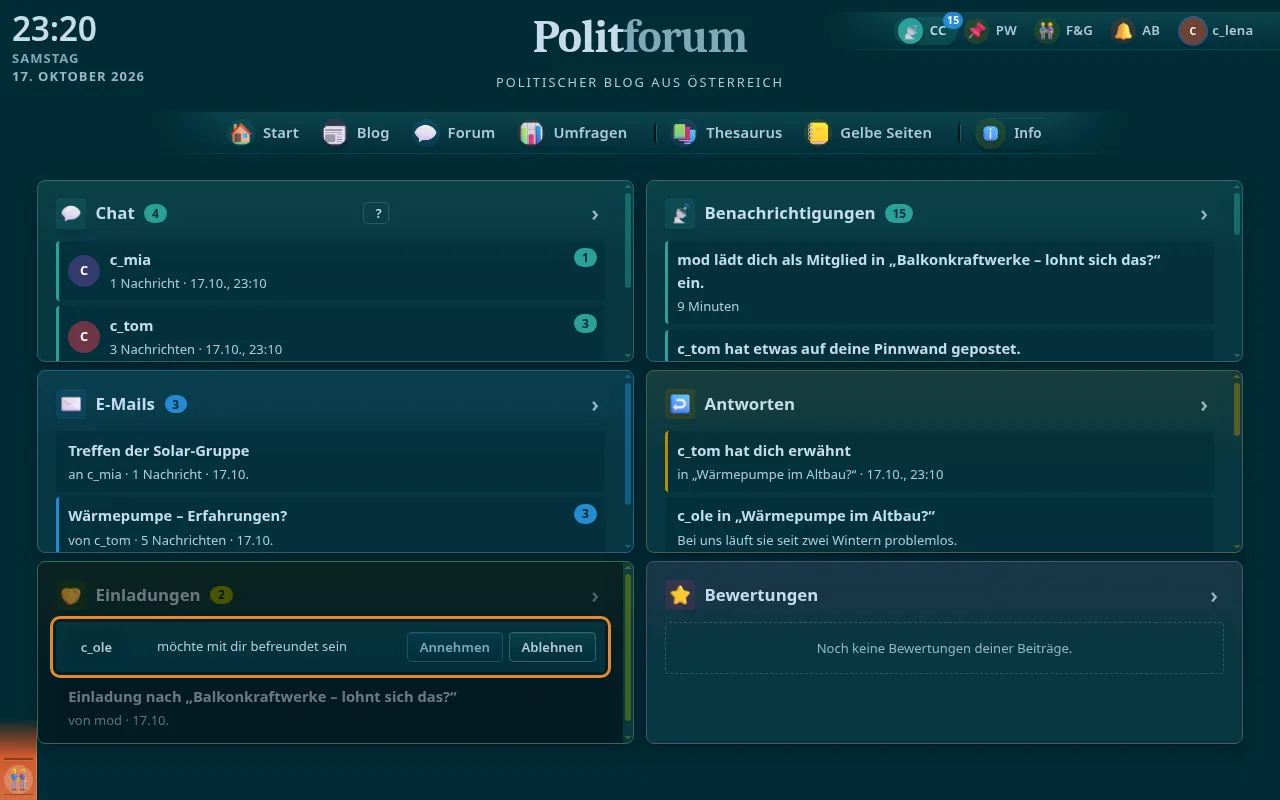 So sieht es aus: Freundschaftsanfragen