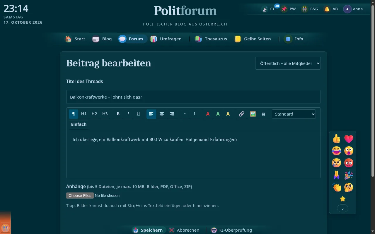 So sieht es aus: Beitrag bearbeiten