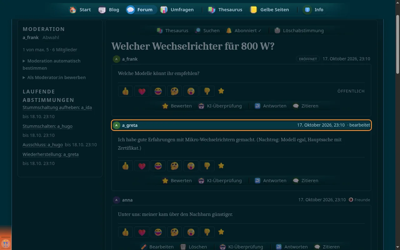 So sieht es aus: „bearbeitet“-Hinweis