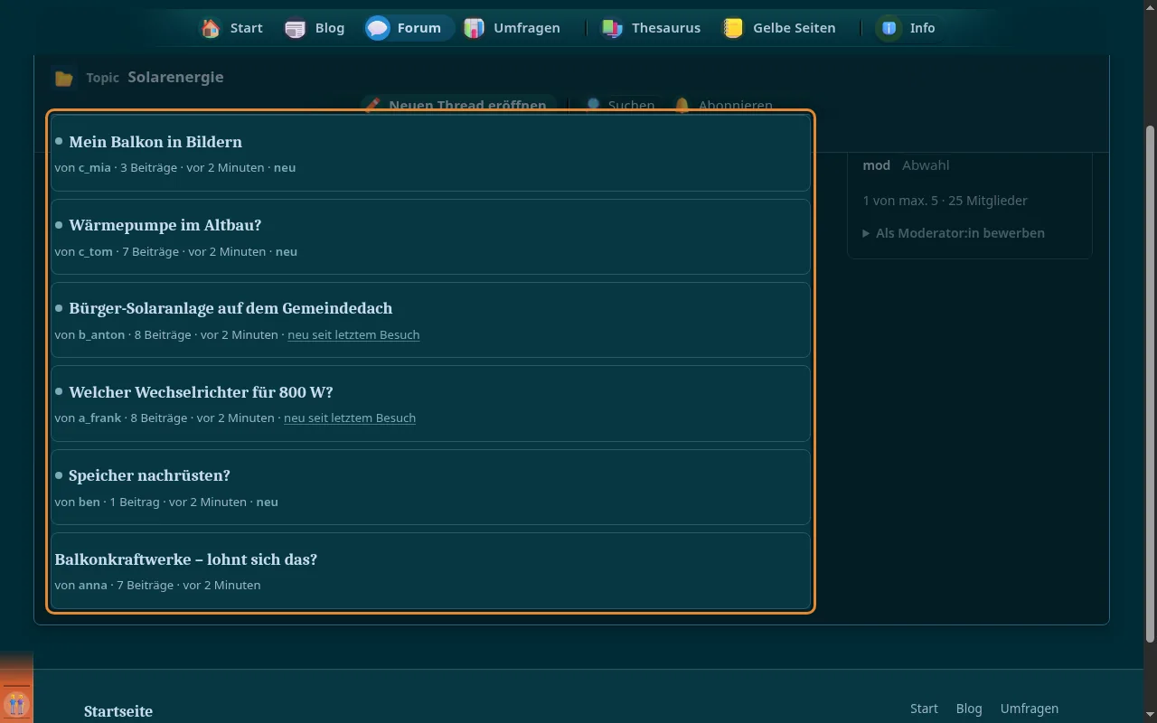So sieht es aus: Reihenfolge