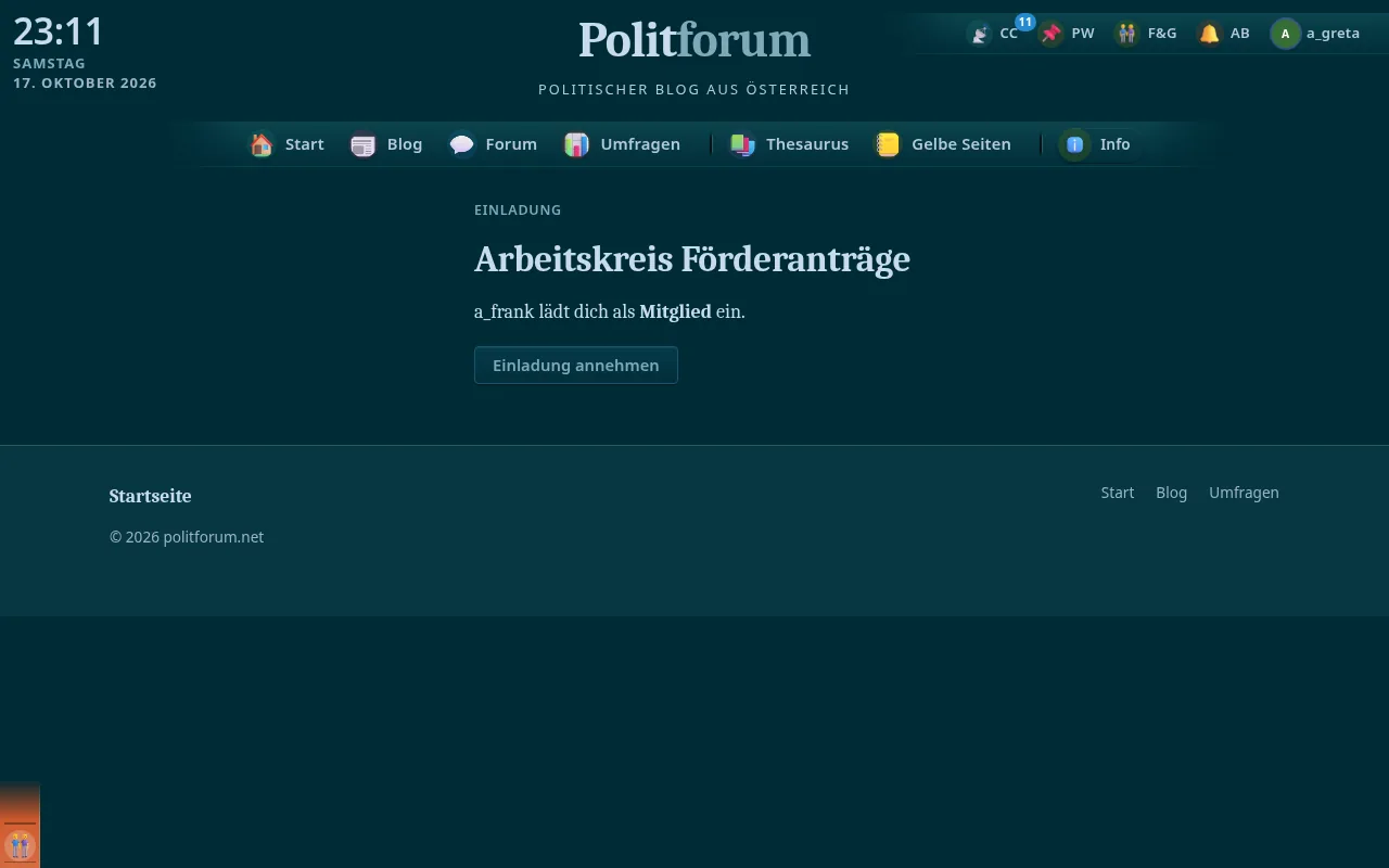 So sieht es aus: Einladung annehmen
