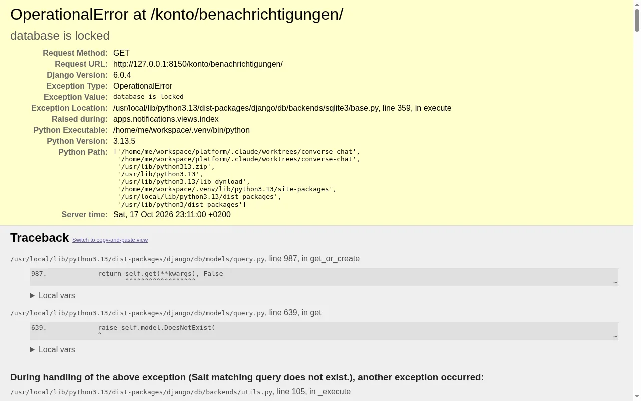So sieht es aus: Benachrichtigung der Verfasserin
