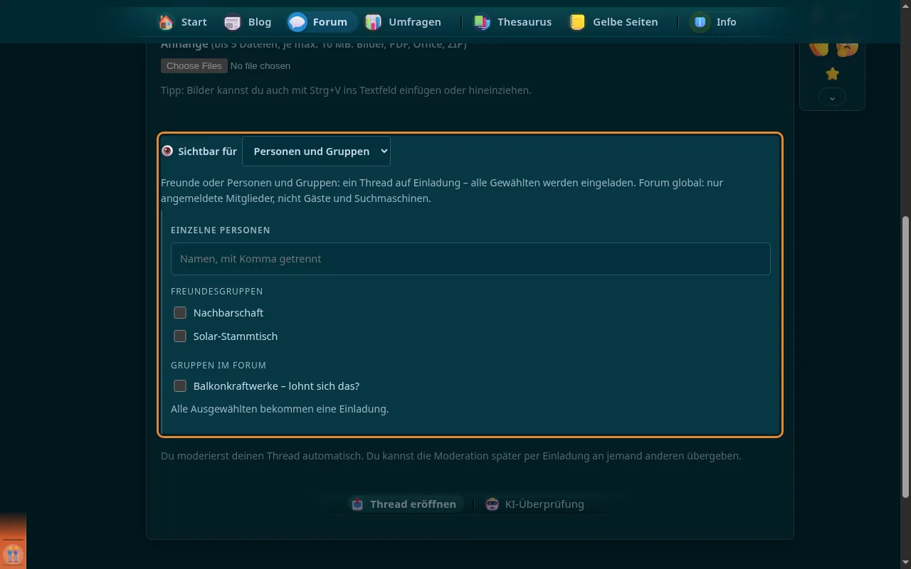 So sieht es aus: Personen und Gruppen