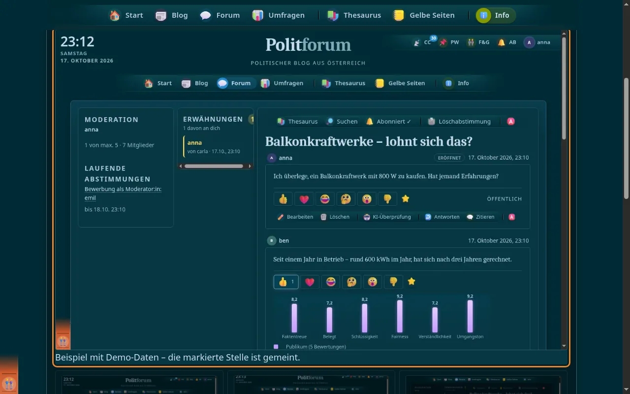 So sieht es aus: Screenshots