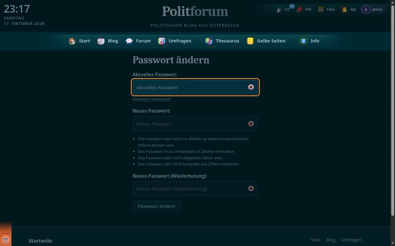 So sieht es aus: Passwort anzeigen