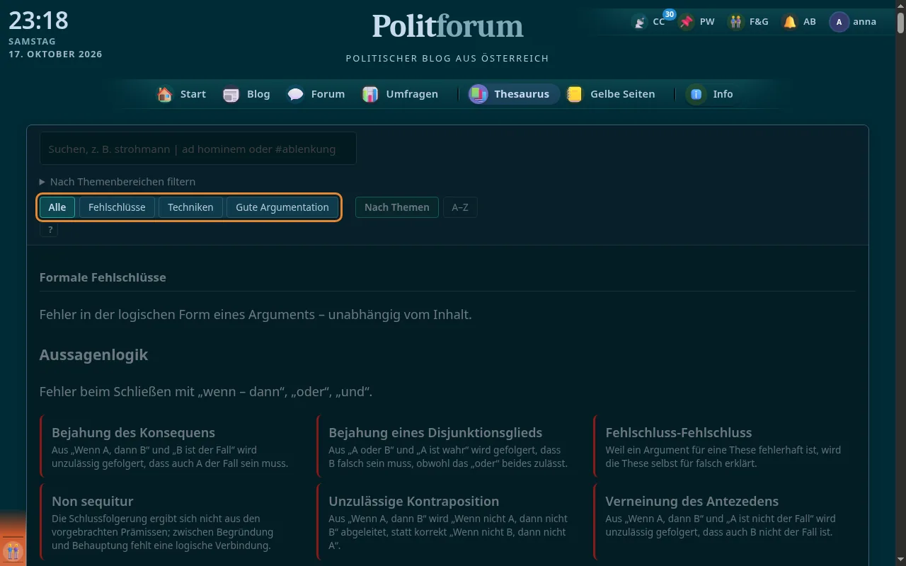 So sieht es aus: Nach Art filtern