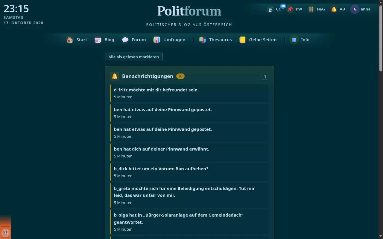 So sieht es aus: Benachrichtigungen