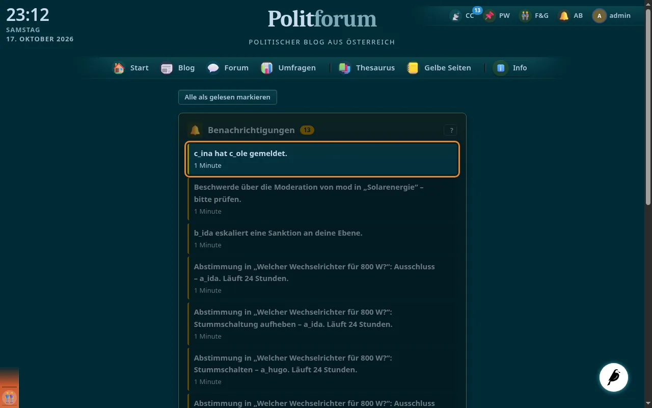 So sieht es aus: Meldungen