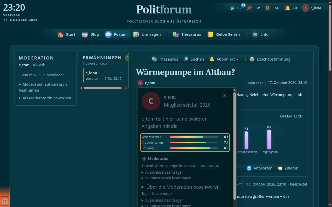 So sieht es aus: Mini-Balken auf der Namenskarte