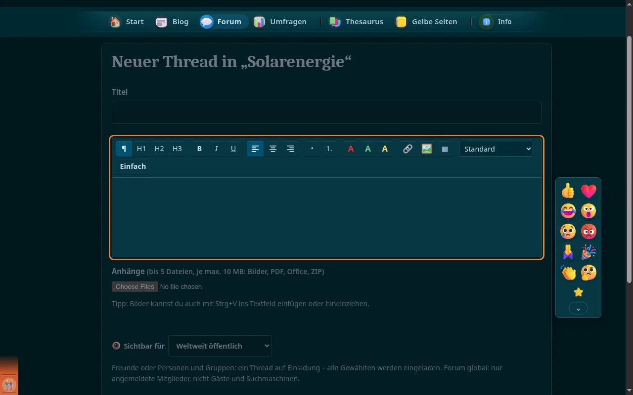 So sieht es aus: Text-Editor