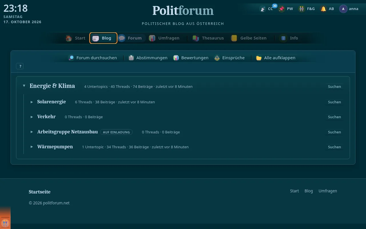 So sieht es aus: Blog