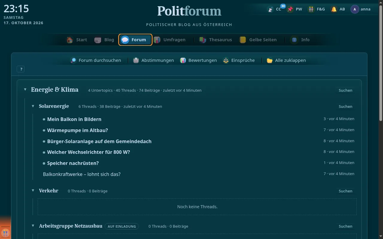 So sieht es aus: Forum