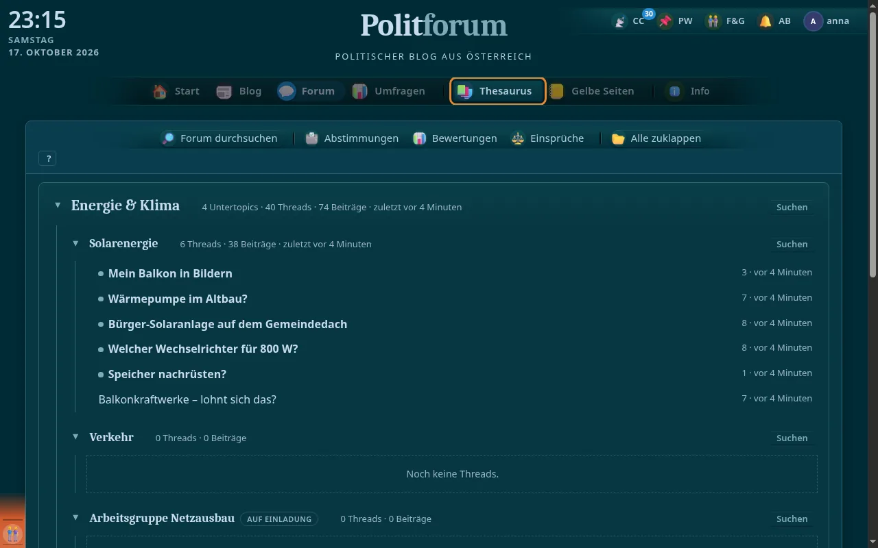 So sieht es aus: Thesaurus