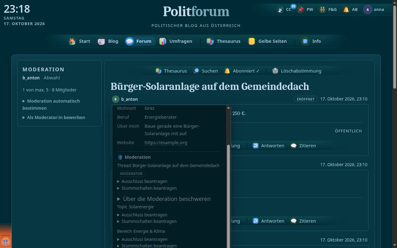 So sieht es aus: Aktionen