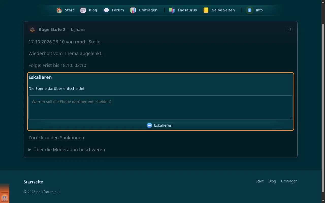 So sieht es aus: Eskalieren