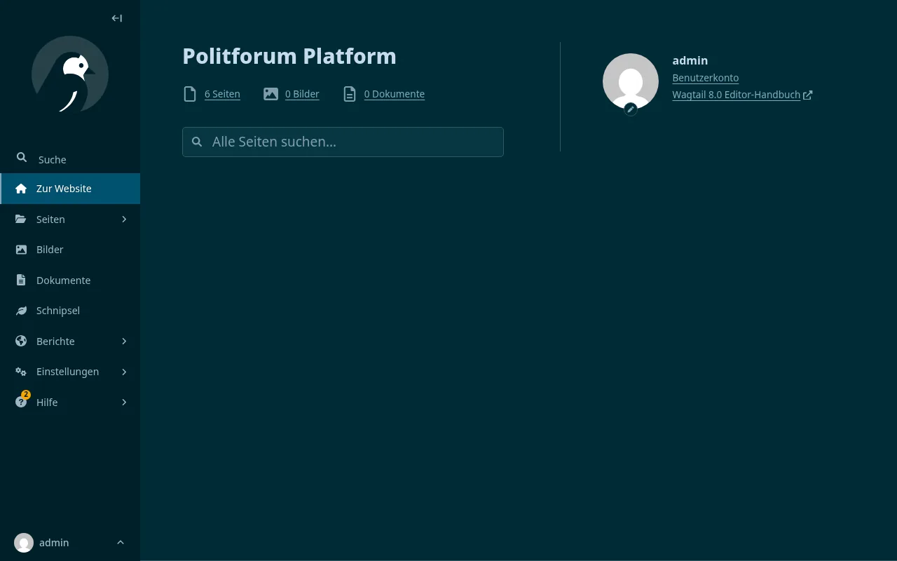 So sieht es aus: Redaktion (CMS)